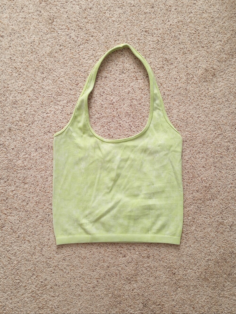American Eagle Lime Green Halter Top Size L/XL Summer Vacation Beach